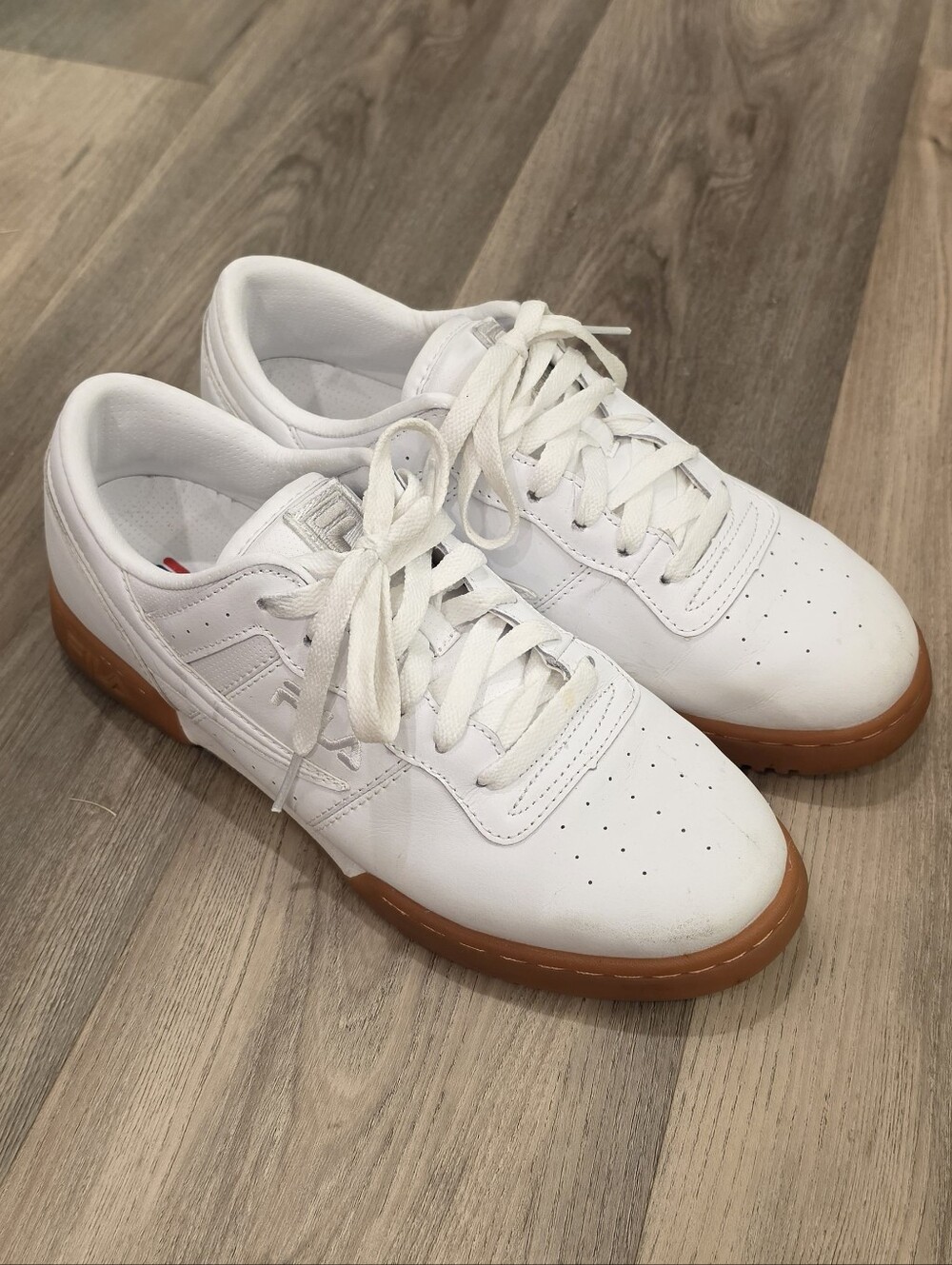 FILA Original Fitness White Gum Men's Low Top Sneakers Size 10 Retro 1VF80129